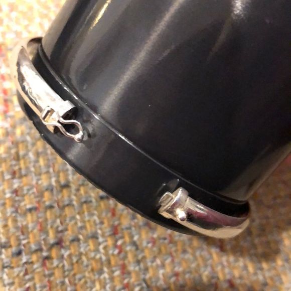 Sterling Silver Spring Closure Locking Clasp Closure Bangle Bracelet - Picture 15 of 15